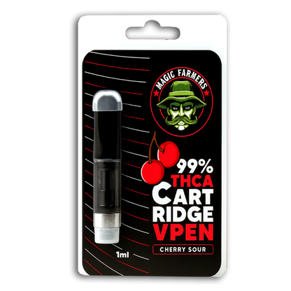 THCA vape cartridge Cherry Sour 1ml från Magic Farmers – köp THCA vape i Sverige