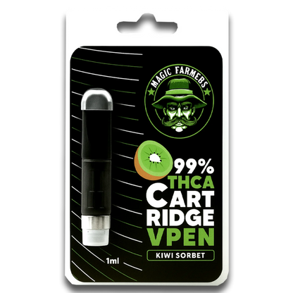 THCA vape cartridge Kiwi Sorbet 1ml från Magic Farmers – köp THCA vape i Sverige
