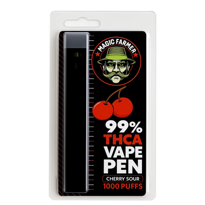 Köp THCA vape Cherry Sour – 99 % från Magic Farmer, laglig i Sverige