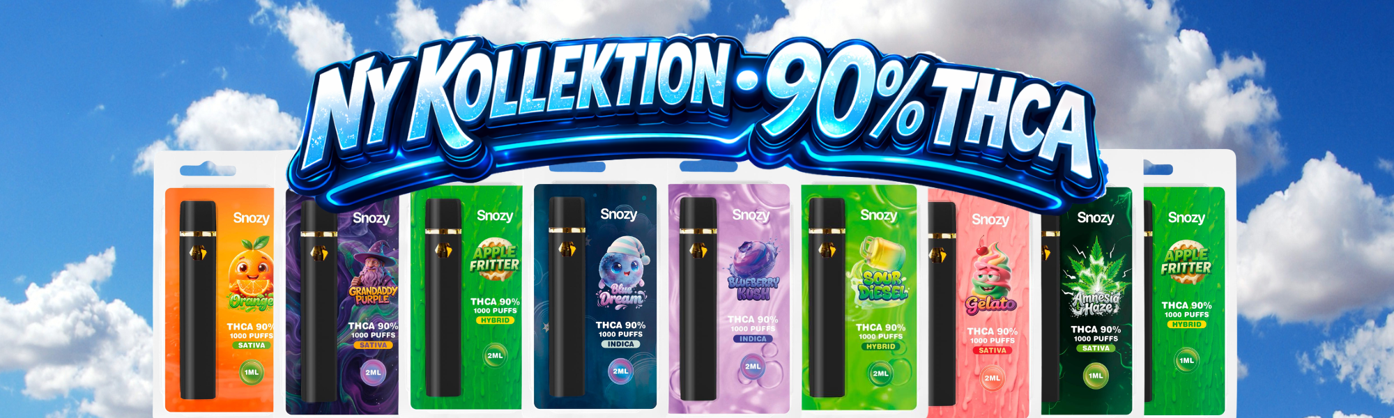 Snozy Ny Kollektion – THCA Vape 90% i Sverige